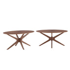 Table à manger ovale Vilnius en noyer