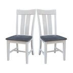 Chaise de salle à manger Ava en bois massif - Lot de deux