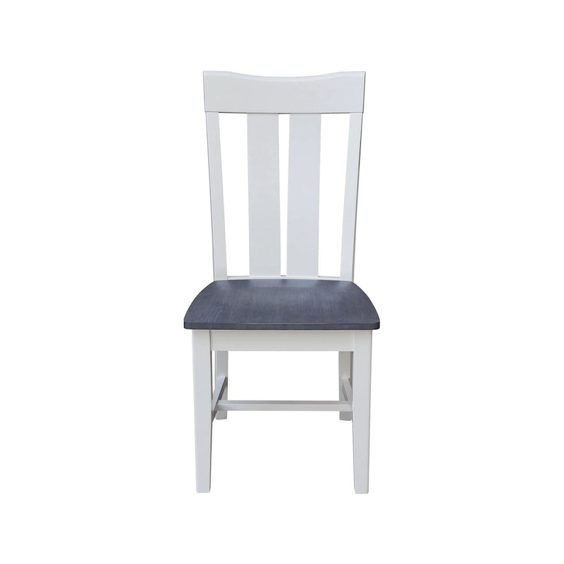 Chaise de salle à manger Ava en bois massif - Lot de deux