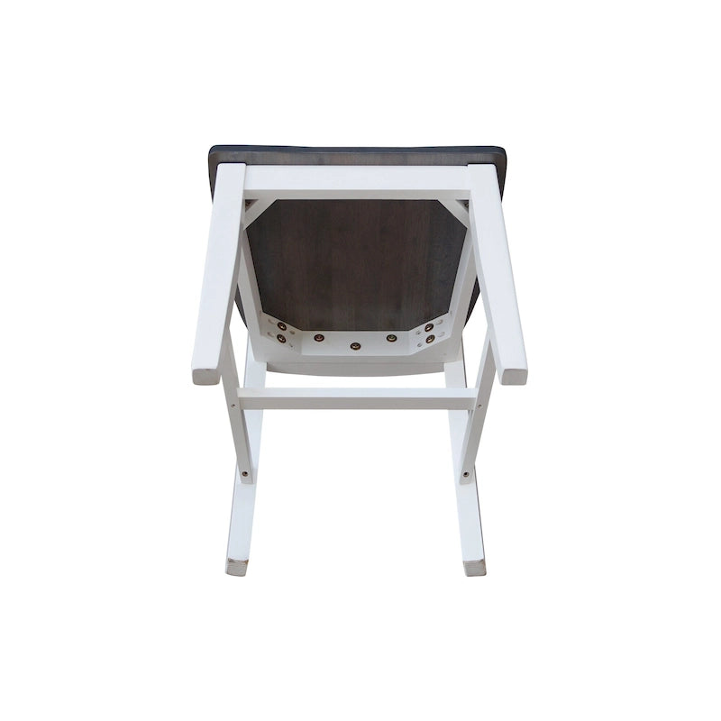 Chaise de salle à manger Ava en bois massif - Lot de deux