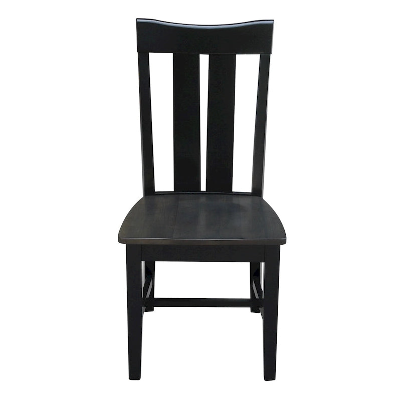 Chaise de salle à manger Ava en bois massif - Lot de deux