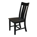 Chaise de salle à manger Ava en bois massif - Lot de deux