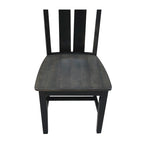 Chaise de salle à manger Ava en bois massif - Lot de deux