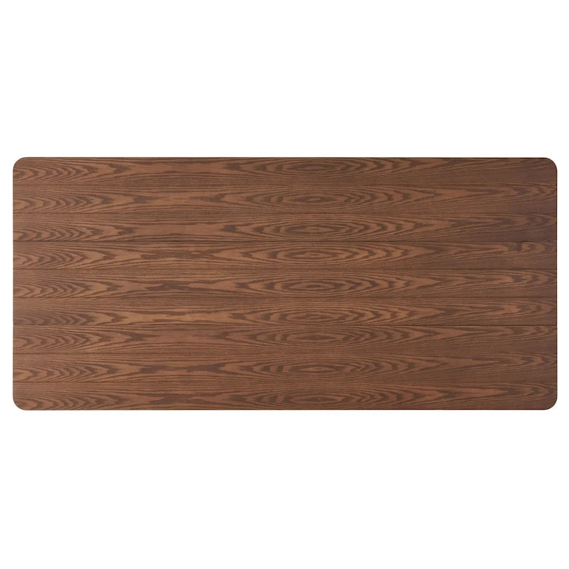 Table de salle à manger rectangulaire 8 places style ferme – Fini noyer/gris/noir
