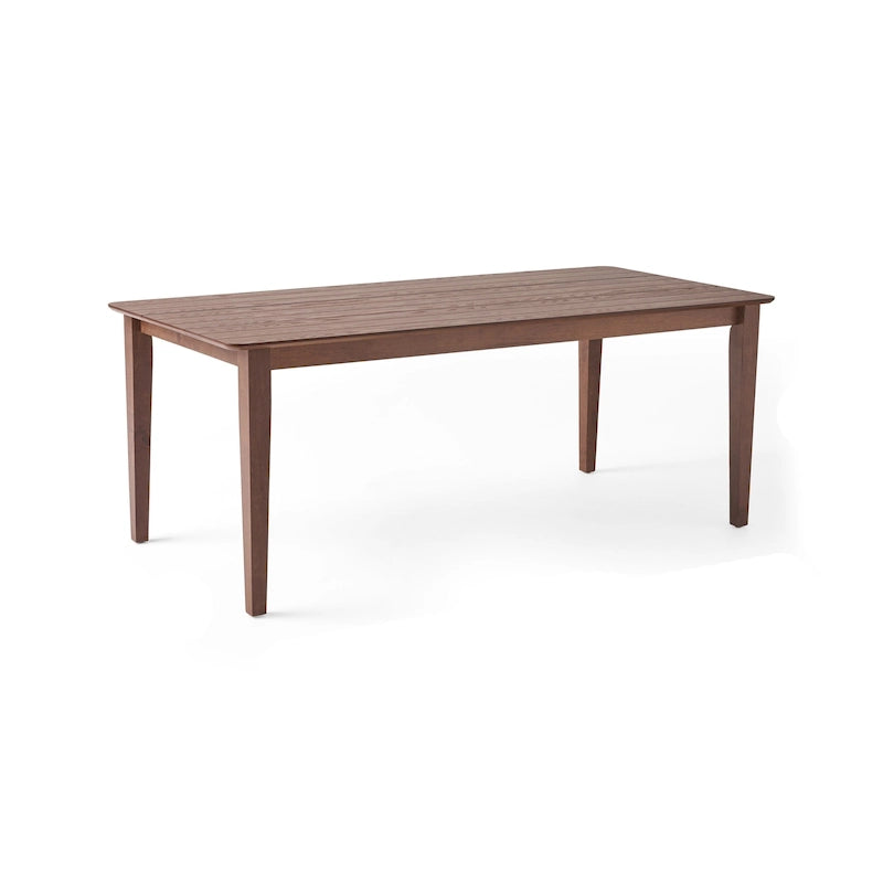 Table de salle à manger rectangulaire 8 places style ferme – Fini noyer/gris/noir