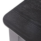 Table de salle à manger rectangulaire 8 places style ferme – Fini noyer/gris/noir