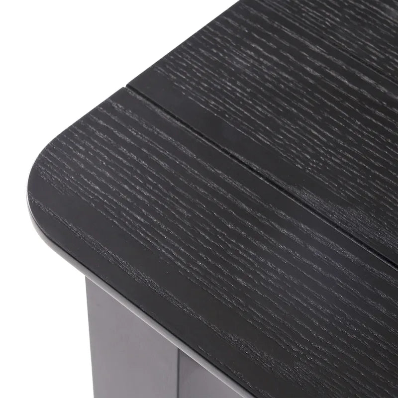 Table de salle à manger rectangulaire 8 places style ferme – Fini noyer/gris/noir