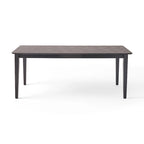 Table de salle à manger rectangulaire 8 places style ferme – Fini noyer/gris/noir