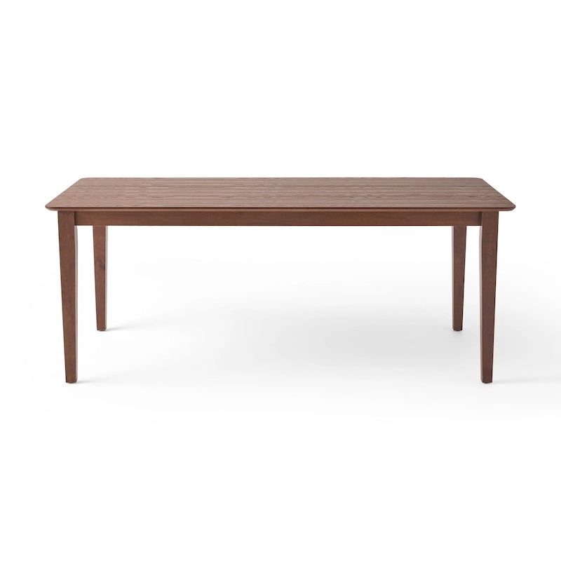 Table de salle à manger rectangulaire 8 places style ferme – Fini noyer/gris/noir