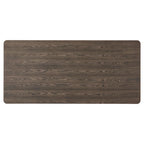 Table de salle à manger rectangulaire 8 places style ferme – Fini noyer/gris/noir