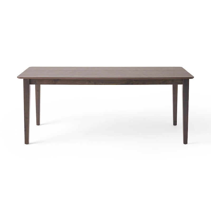 Table de salle à manger rectangulaire 8 places style ferme – Fini noyer/gris/noir