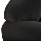 Causeuse rembourrée 2 places – Velours gris foncé / Bouclé blanc / Velours curcuma