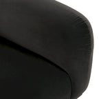 Causeuse rembourrée 2 places – Velours gris foncé / Bouclé blanc / Velours curcuma