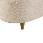 Banc de rangement capitonné en tissu bouclé avec couvercle – Vert / Crème / Chocolat / Taupe
