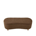 Banc de rangement capitonné en tissu bouclé avec couvercle – Vert / Crème / Chocolat / Taupe