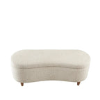 Banc de rangement capitonné en tissu bouclé avec couvercle – Vert / Crème / Chocolat / Taupe