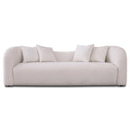 Canapé bouclé Hanar Mid Century Modern de luxe à dossier incurvé et ajusté