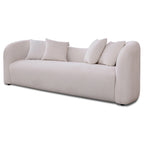 Canapé bouclé Hanar Mid Century Modern de luxe à dossier incurvé et ajusté
