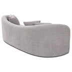 Canapé bouclé Hanar Mid Century Modern de luxe à dossier incurvé et ajusté