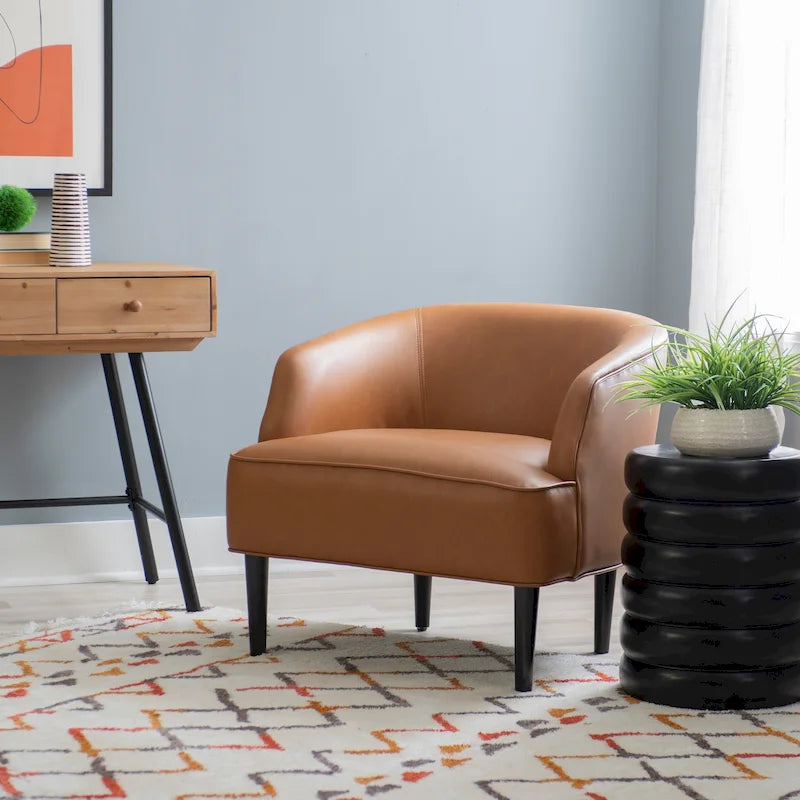Fauteuil d'appoint Gabriela en similicuir