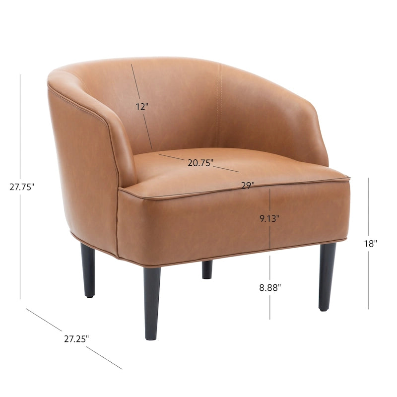 Fauteuil d'appoint Gabriela en similicuir