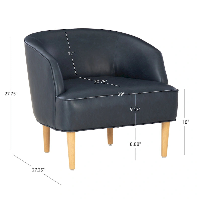 Fauteuil d'appoint Gabriela en similicuir