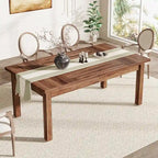 Table à manger en bois de 180 cm pour 6 à 8 personnes avec pieds épais en bois massif