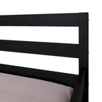 Lit de repos double multicolore avec tiroir gigogne, bois d'hévéa