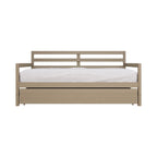 Lit de repos double multicolore avec tiroir gigogne, bois d'hévéa