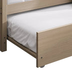 Lit de repos double multicolore avec tiroir gigogne, bois d'hévéa