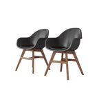 Ensemble de salle à manger 7 pièces en bois certifié FSC blanc/noir pour 6 personnes