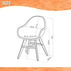 Ensemble de salle à manger 7 pièces en bois certifié FSC blanc/noir pour 6 personnes