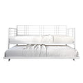 Lit de repos rustique double multicolore avec tiroir gigogne