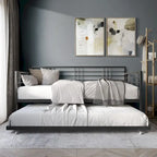 CraftPorch Contemporary Twin Size Metal Daybed with Trundle