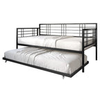 Lit de repos rustique double multicolore avec tiroir gigogne