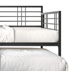 Lit de repos rustique double multicolore avec tiroir gigogne
