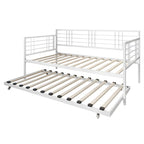 Lit de repos rustique double multicolore avec tiroir gigogne