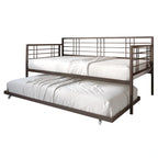 Lit de repos rustique double multicolore avec tiroir gigogne