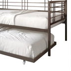 Lit de repos rustique double multicolore avec tiroir gigogne