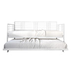 Lit de repos rustique double multicolore avec tiroir gigogne