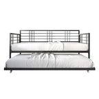 Lit de repos rustique double multicolore avec tiroir gigogne