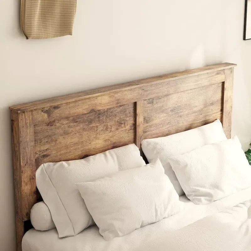 Cadre de lit plateforme en bois grand lit pour chambre à coucher