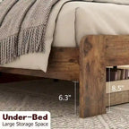 Cadre de lit plateforme en bois grand lit pour chambre à coucher