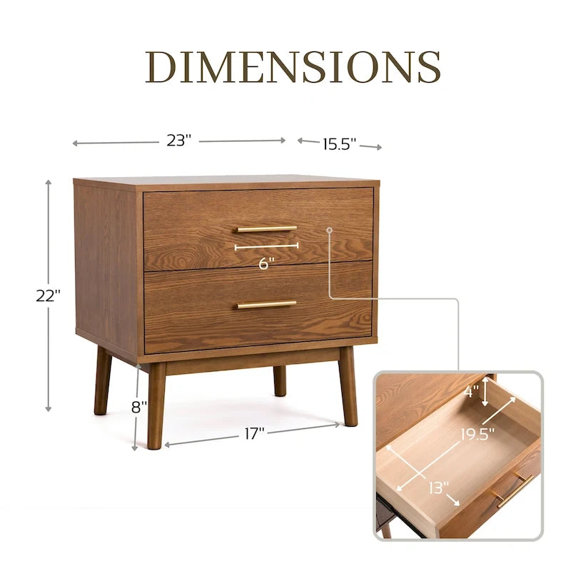 Ensemble de chambre 3 pièces Midcentury en bouclette et bois de noyer – Grand lit/Très grand lit/Lit double