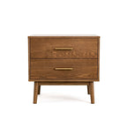 Ensemble de chambre 3 pièces Midcentury en bouclette et bois de noyer – Grand lit/Très grand lit/Lit double