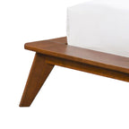 Ensemble de chambre 3 pièces Midcentury en bouclette et bois de noyer – Grand lit/Très grand lit/Lit double