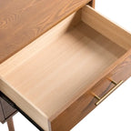 Ensemble de chambre 3 pièces Midcentury en bouclette et bois de noyer – Grand lit/Très grand lit/Lit double