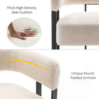 Fauteuil d'appoint individuel en velours Teddy Rembourré, fauteuil moderne d'angle rembourré en bouclette pour salon et chambre