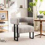 Fauteuil d'appoint individuel en velours Teddy Rembourré, fauteuil moderne d'angle rembourré en bouclette pour salon et chambre