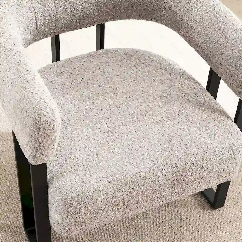 Fauteuil d'appoint individuel en velours Teddy Rembourré, fauteuil moderne d'angle rembourré en bouclette pour salon et chambre
